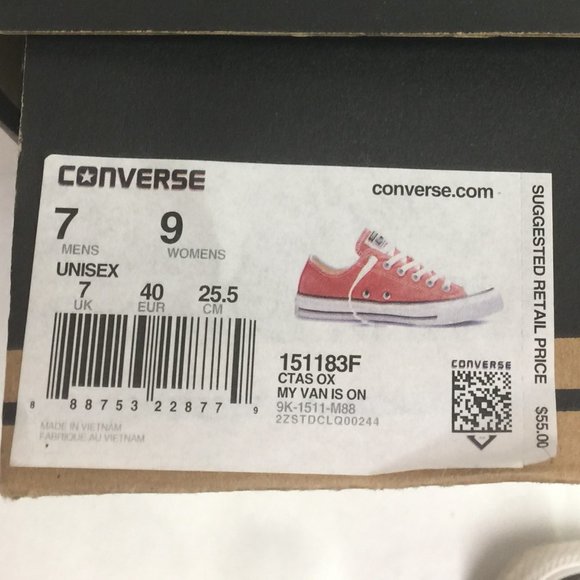 Converse All Stars Shoes Orange Unisex 7 Men 9 Women - Picture 12 of 14